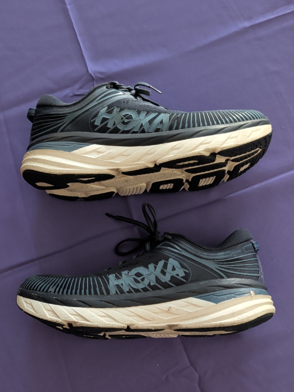 Hoka One One Bondi 7 Men's Size 12.5  Blue Running Shoes